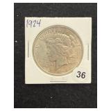 1924 Peace Silver Dollar Coin