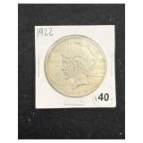 1922 Peace Silver Dollar Coin