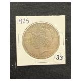 1925 Peace Silver Dollar Coin