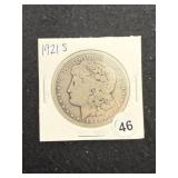 1921 S Morgan Silver Dollar Coin