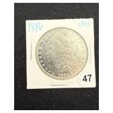 1886 UNC Morgan Silver Dollar Coin