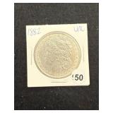 1882 UNC Morgan Silver Dollar Coin