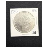 1885 UNC Morgan Silver Dollar Coin