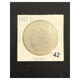 1921 S Morgan Silver Dollar Coin
