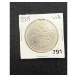 1885 UNC Morgan Silver Dollar Coin