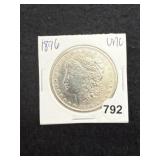 1896 UNC Morgan Silver Dollar Coin