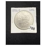 1896 O UNC Morgan Silver Dollar Coin