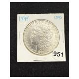 1898 UNC Morgan Silver Dollar Coin