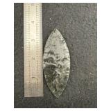 Obsidian Blade Indian Artifact Arrowhead