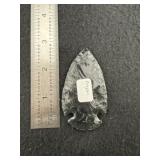 Obsidian Snyders Indian Artifact Arrowhead