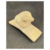 Bird Effigy Stone Pipe broken & glued Indian Artif
