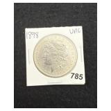 1898 UNC Morgan Silver Dollar Coin