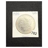 1885 UNC Morgan Silver Dollar Coin