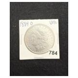 1884 O UNC Morgan Silver Dollar Coin