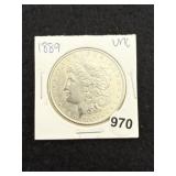 1889 UNC Morgan Silver Dollar Coin