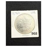 1878 S UNC Morgan Silver Dollar Coin