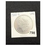 1880 O UNC Morgan Silver Dollar Coin