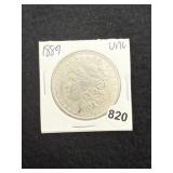 1889 UNC Morgan Silver Dollar Coin