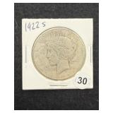 1922 S Peace Silver Dollar Coin