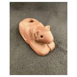 Bear Effigy Stone Pipe Indian Artifact Arrowhead
