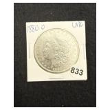 1880 O UNC Morgan Silver Dollar Coin