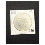 1885 UNC Morgan Silver Dollar Coin