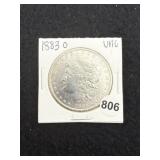 1883 O UNC Morgan Silver Dollar Coin