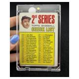1967 Topps Check List Baseball Card