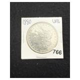 1880 UNC Morgan Silver Dollar Coin