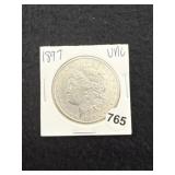1897 UNC Morgan Silver Dollar Coin