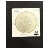 1898 UNC Morgan Silver Dollar Coin