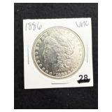 1886 UNC Morgan Silver Dollar Coin