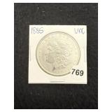 1885 UNC Morgan Silver Dollar Coin