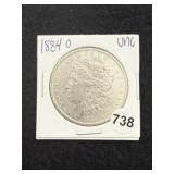 1884 O UNC Morgan Silver Dollar Coin