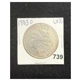 1883 O UNC Morgan Silver Dollar Coin