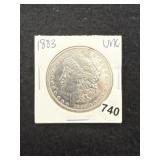 1883 UNC Morgan Silver Dollar Coin