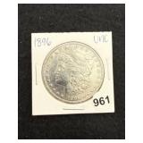 1896 UNC Morgan Silver Dollar Coin