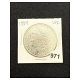 1889 UNC Morgan Silver Dollar Coin