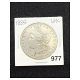 1885 UNC Morgan Silver Dollar Coin