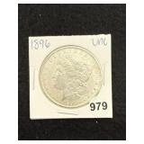 1896 UNC Morgan Silver Dollar Coin