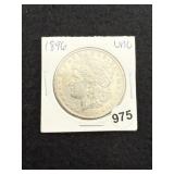 1896 UNC Morgan Silver Dollar Coin