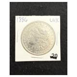 1886 UNC Morgan Silver Dollar Coin