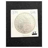 1879 UNC Morgan Silver Dollar Coin