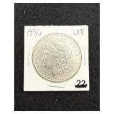1886 UNC Morgan Silver Dollar Coin