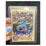 Ryne Sandberg Hand Signed Authentic Autograph