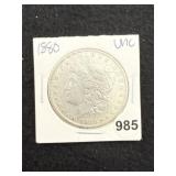 1880 UNC Morgan Silver Dollar Coin