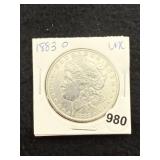 1883 O UNC Morgan Silver Dollar Coin