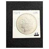 1889 UNC Morgan Silver Dollar Coin