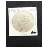 1880 O UNC Morgan Silver Dollar Coin