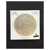 1896 UNC Morgan Silver Dollar Coin